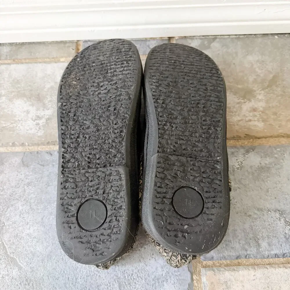 Clarks Angelina Clog Slippers Black Suede Leather Knit Collar Womens 11 - Picture 7 of 9